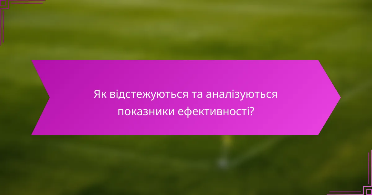 Як відстежуються та аналізуються показники ефективності?